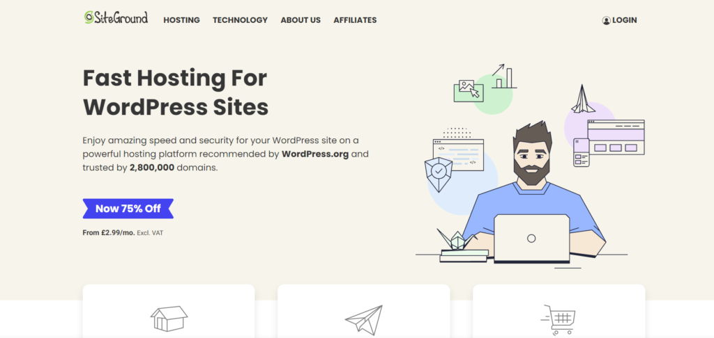  WEB siteground hosting